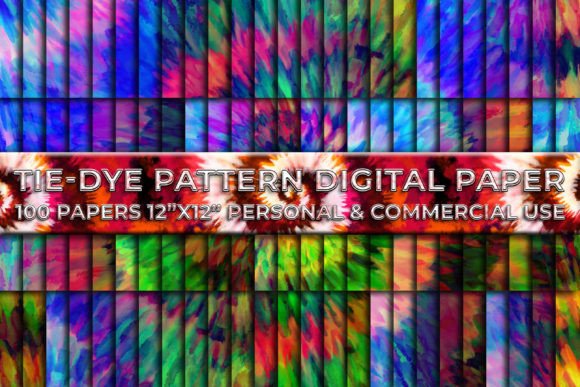 100 Tie Dye Pattern Digital Paper Bundle: A Versatile Resource for Creative Projects