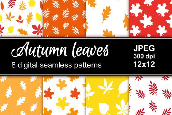 Autumn Fall Leaves Patterns for Creative Projects