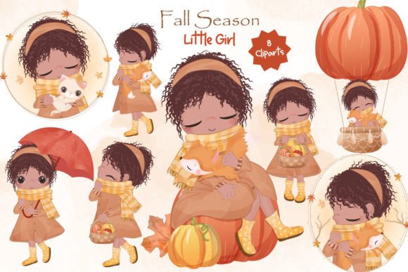 Autumn Series Little Girl Vol. 02: A Versatile Graphic Collection for Creative Projects