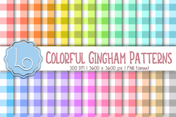 Colorful Gingham Patterns: A Versatile Design Asset for Creative Projects