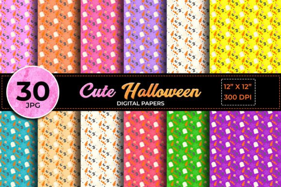 Cute Halloween Digital Paper