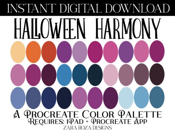 Halloween Harmony Procreate Palette: A Versatile Tool for Digital Artists