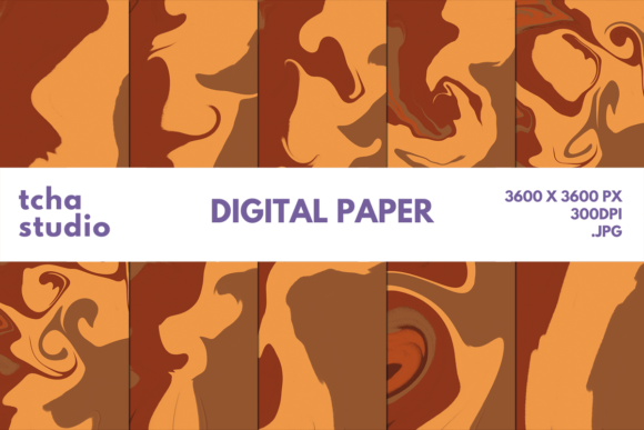 Halloween Liquid Swirl Digital Papers: A Versatile Asset for Creative Projects