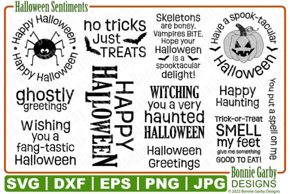 Halloween Sentiments SVG Bundle