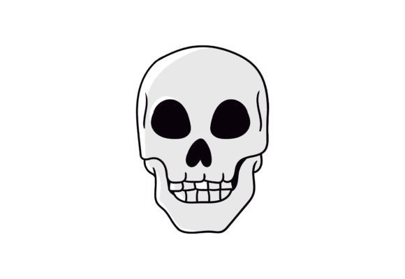 Human Skull Clipart Artwork: A Spooky and Versatile Design Element