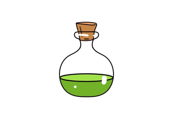Magic Potion Illustration Artwork: A Spooky Staple for Creative Projects