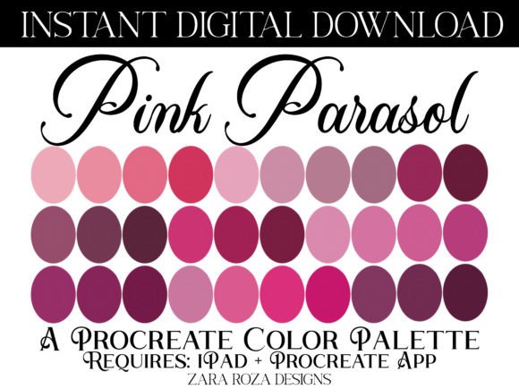 Pink Parasol Procreate Color Palette – A Strategic Tool for Digital Artists and Designers